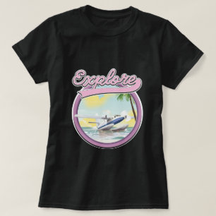 Camiseta Explore o logotipo do viagem