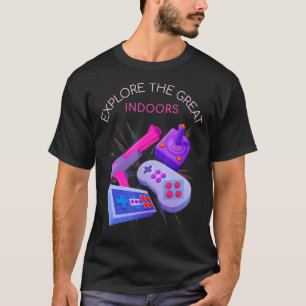 Camiseta Explore O Memória Do Jogador De Jogos Retroativos 