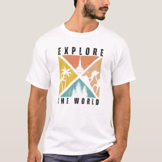 Camiseta Explore o Mundo – Camisa de Aventura de V
