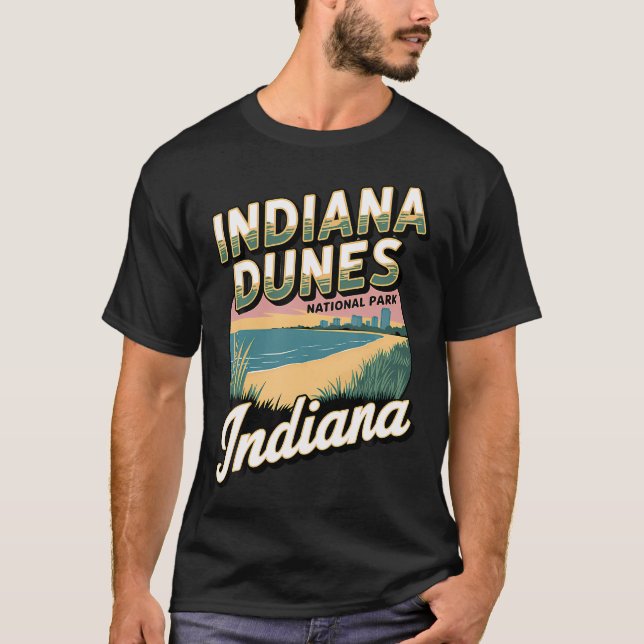 Camiseta Explore o Parque Nacional Indiana Dunes (Frente)
