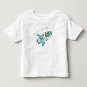 Camiseta Explore o Tempo" Astronauta Urso Foguete Espacial 