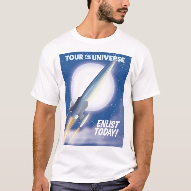 Camiseta Explore o Universo! Aliste-se hoje! (Frente)