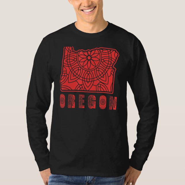 Camiseta Explore Oregon Mandala Nature Monges Adventure (Frente)