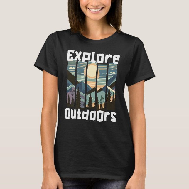 Camiseta Explore Outdoors Landschafts Grafik (Frente)