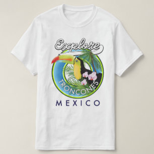 Camiseta Explore Troncones Logotipo Retroativo do México