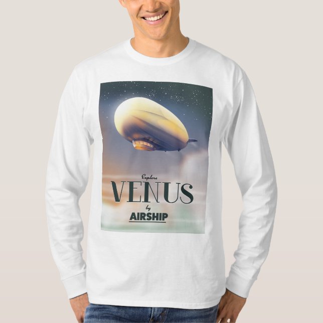 Camiseta Explore Vênus de Dirigível (Frente)