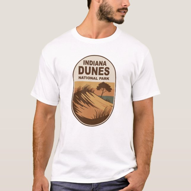 Camiseta Explorem o Parque Nacional Indiana Dunes (Frente)