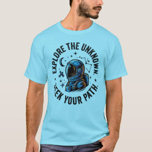 Camiseta ExploreODesconhecido Além Do Conhecido Astronauta 