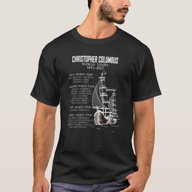 Camiseta Explorer Christopher Columbus World Tours (Frente)