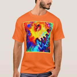 Camiseta Explosão Colorida de Padrão