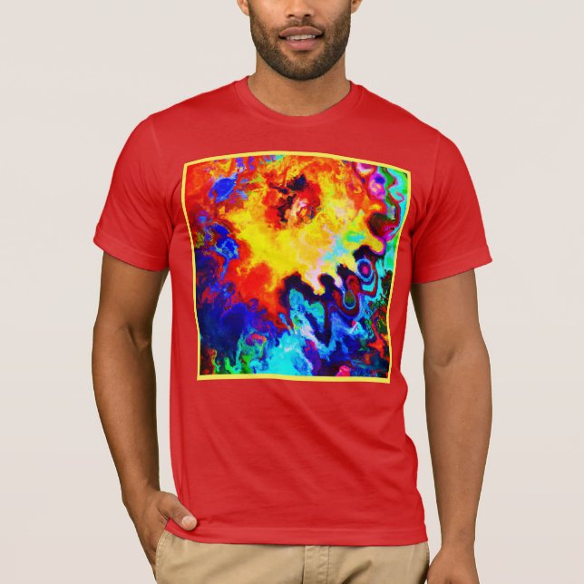 Camiseta Explosão Colorida de Padrão (Frente)