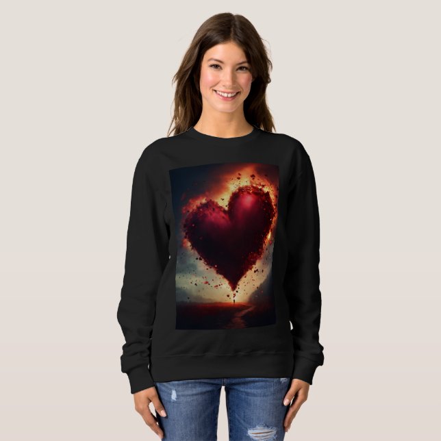 Camiseta Explosão da felicidade cardíaca (Frente Completa)