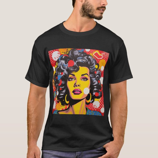 Camiseta Explosão de arte pop (Frente)