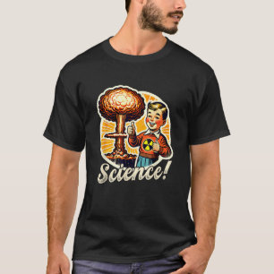 Camiseta Explosão de Bomba Atômica Nuclear de Ciência Funer