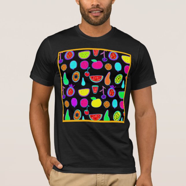 Camiseta Explosão de brilho tropical (Frente)
