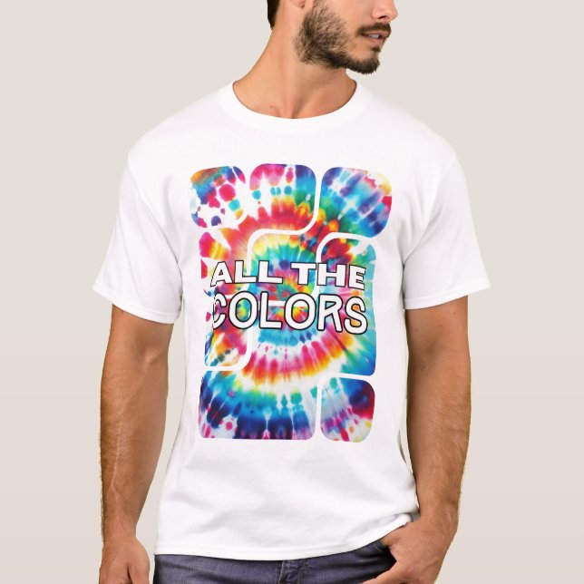 Camiseta Explosão de Cores Tie-Dye (Frente)