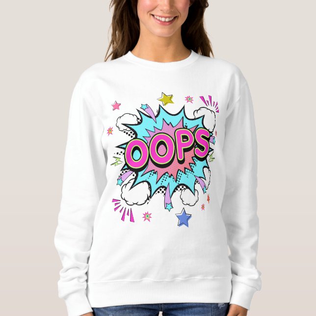 Camiseta Explosão de Pop de Oops (Frente)