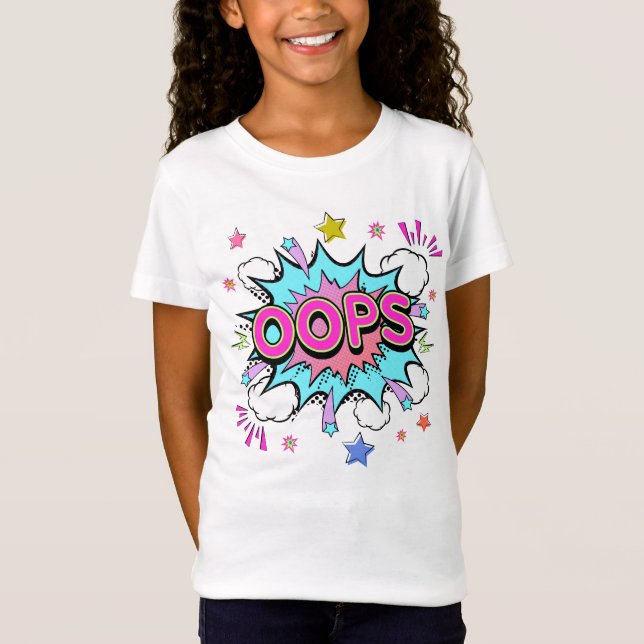 Camiseta Explosão de Pop de Oops (Frente)