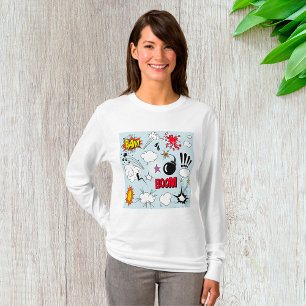 Camiseta Explosão de Quadrinhos Retrô Pop Art