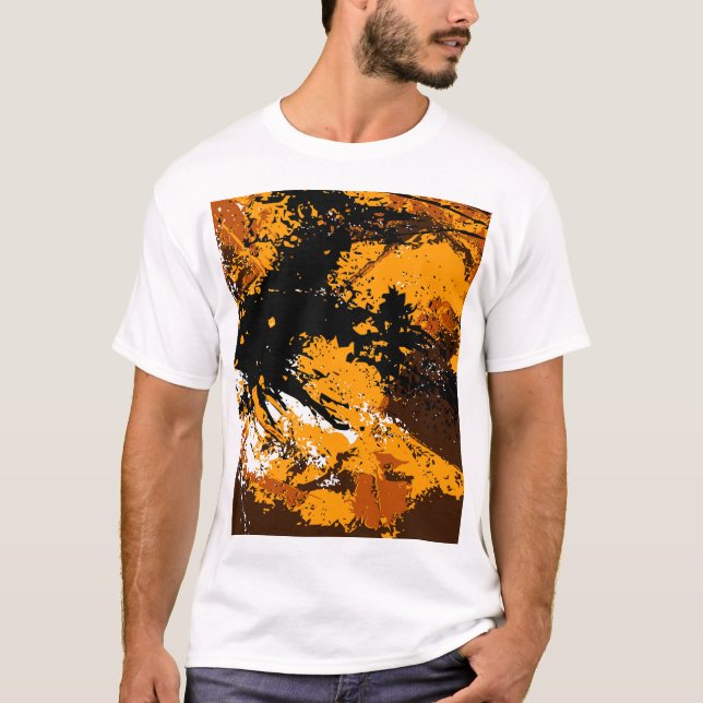 Camiseta Explosão de tinta: Abstratos coloridas (Frente)