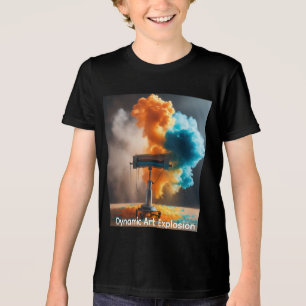 Camiseta Explosão Dinâmica de Arte, Tela Surrealista de Alt