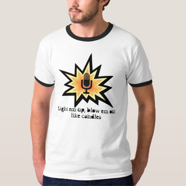 Camiseta Explosão do microfone (Frente)