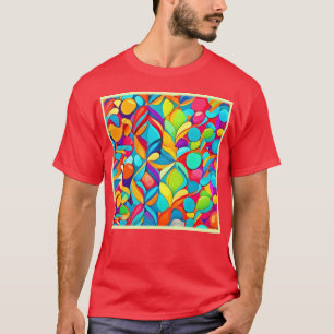 Camiseta Explosão Floral de Abstrato vibrante
