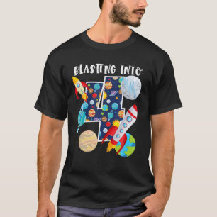 Camiseta Explosão No Espaço Exterior 4 Anos 4 Anos Aniver