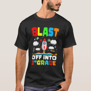 Camiseta Explosão No Foguete De 3º Grau Primeiro Dia Da Esc