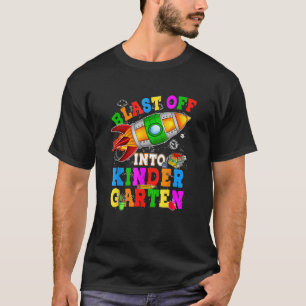 Camiseta Explosão No Foguete Do Jardim De Infância De Volta