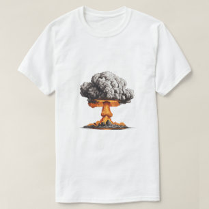 Camiseta Explosão nuclear poderosa