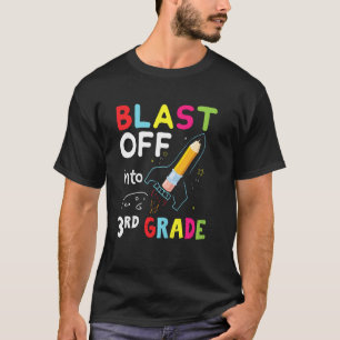 Camiseta Explosão Para Crianças Do Primeiro Dia Do 3º An