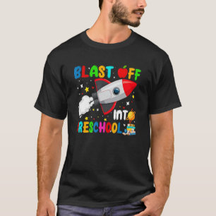 Camiseta Explosão Para O Espaço Exterior Do Foguete Da Pré-