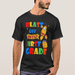 Camiseta Explosão Para O Foguete De Primeiro Grau No Primei