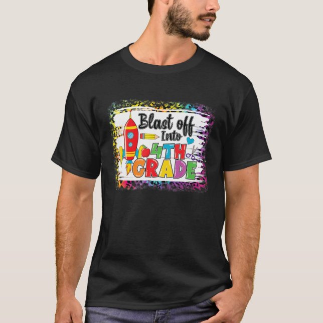 Camiseta Explosão Para O Leopardo Do Foguete Do 4º Grau De  (Frente)