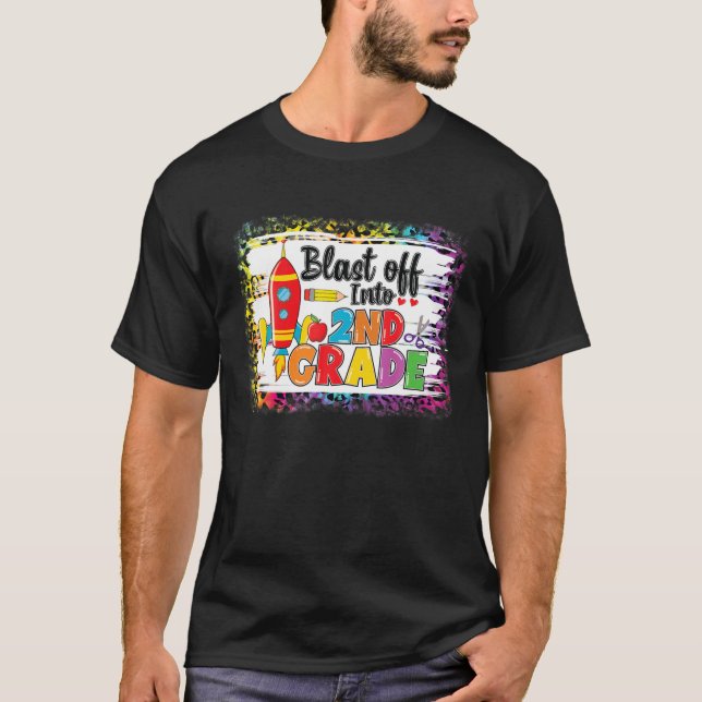 Camiseta Explosão Para O Segundo De Leopardo Do Foguete De  (Frente)
