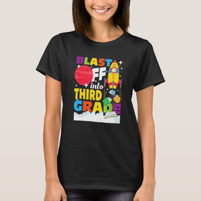 Camiseta Explosão Para O Terceiro Primeiro Dia Da Escola 3 (Frente)