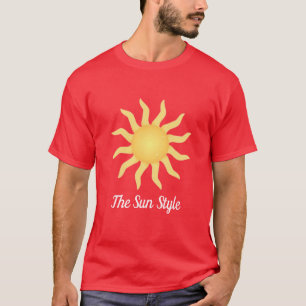 Camiseta Explosão solar minimalista - Energia e calor radia