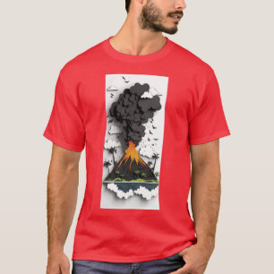 Camiseta explosão vulcânica
