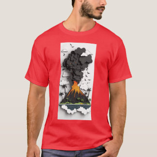 Camiseta explosão vulcânica