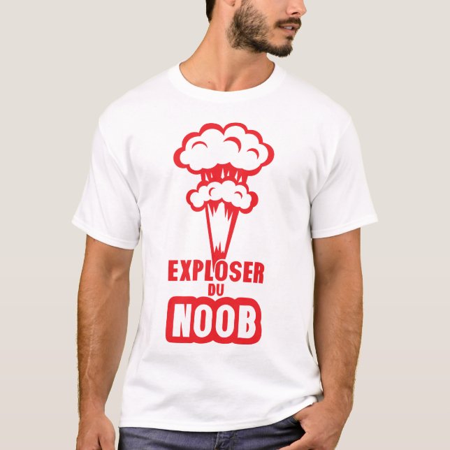 Camiseta exploser du noob gamer bombe dessin (Frente)