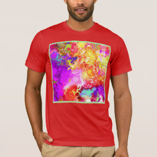 Camiseta Explosões de cor de Abstrato artístico