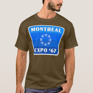 Camiseta Expo 67 Montreal mundos Fair Retro Crachá Blue