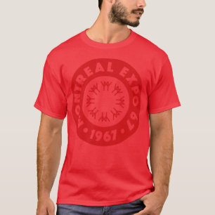 Camiseta Expo 67 Montreal Worlds Fair Circle Red