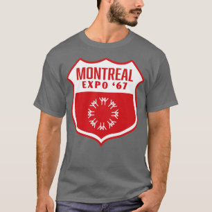Camiseta Expo 67 Montreal Worlds Fair Retro Shield White on