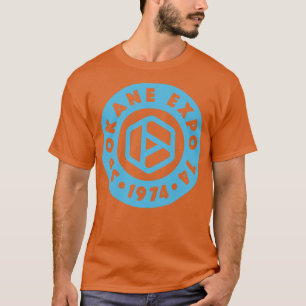 Camiseta Expo 74 Mundos Spokane Círculo Justo Azul