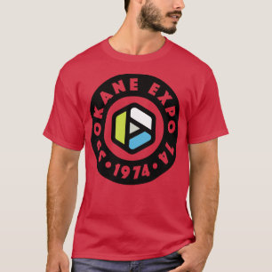 Camiseta Expo 74 Mundos Spokane Círculo Justo Multicoloraçã