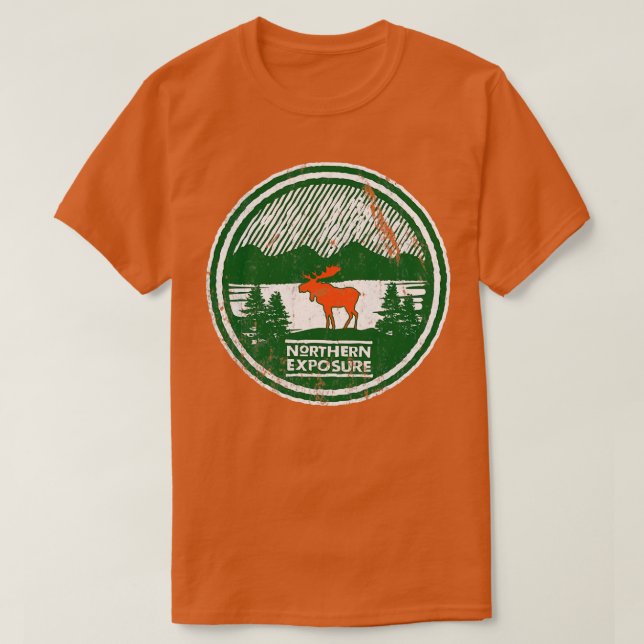 Camiseta Exposição ao norte Alasca (Frente do Design)
