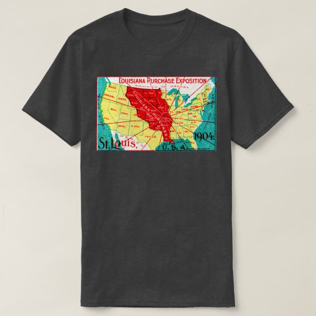 Camiseta Exposição de compras da Louisiana 1904 (Frente do Design)