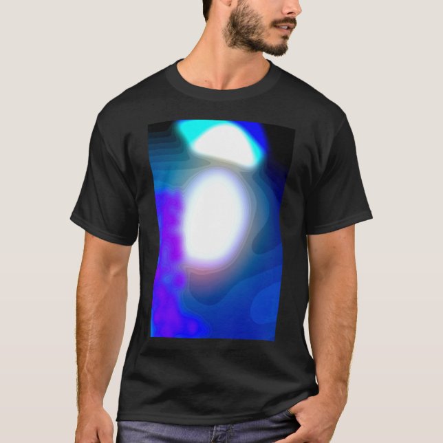 Camiseta Exposto 7003 Abstrato Azul E Roxo (Frente)